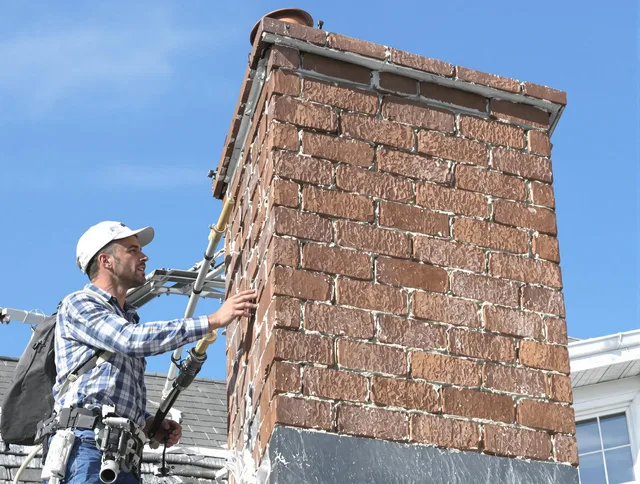 Brickwork for a chimney rebuild by Madison Chimney Sweep in Madison, CT