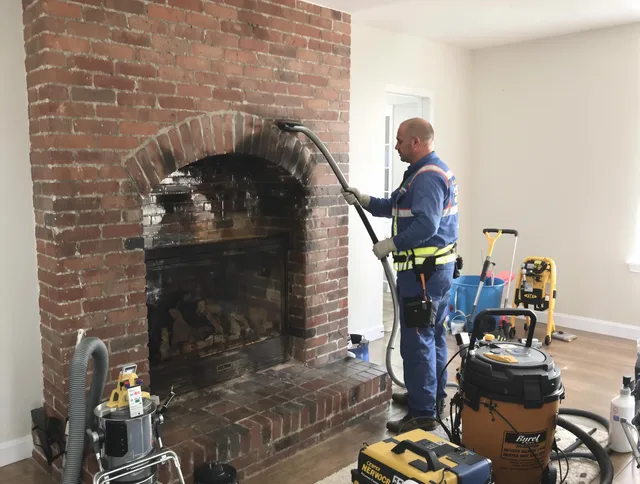 Madison Chimney Sweep expert performing detailed chimney sweep in Madison, CT
